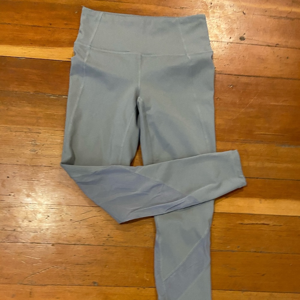 Gray with mesh athletic leggings